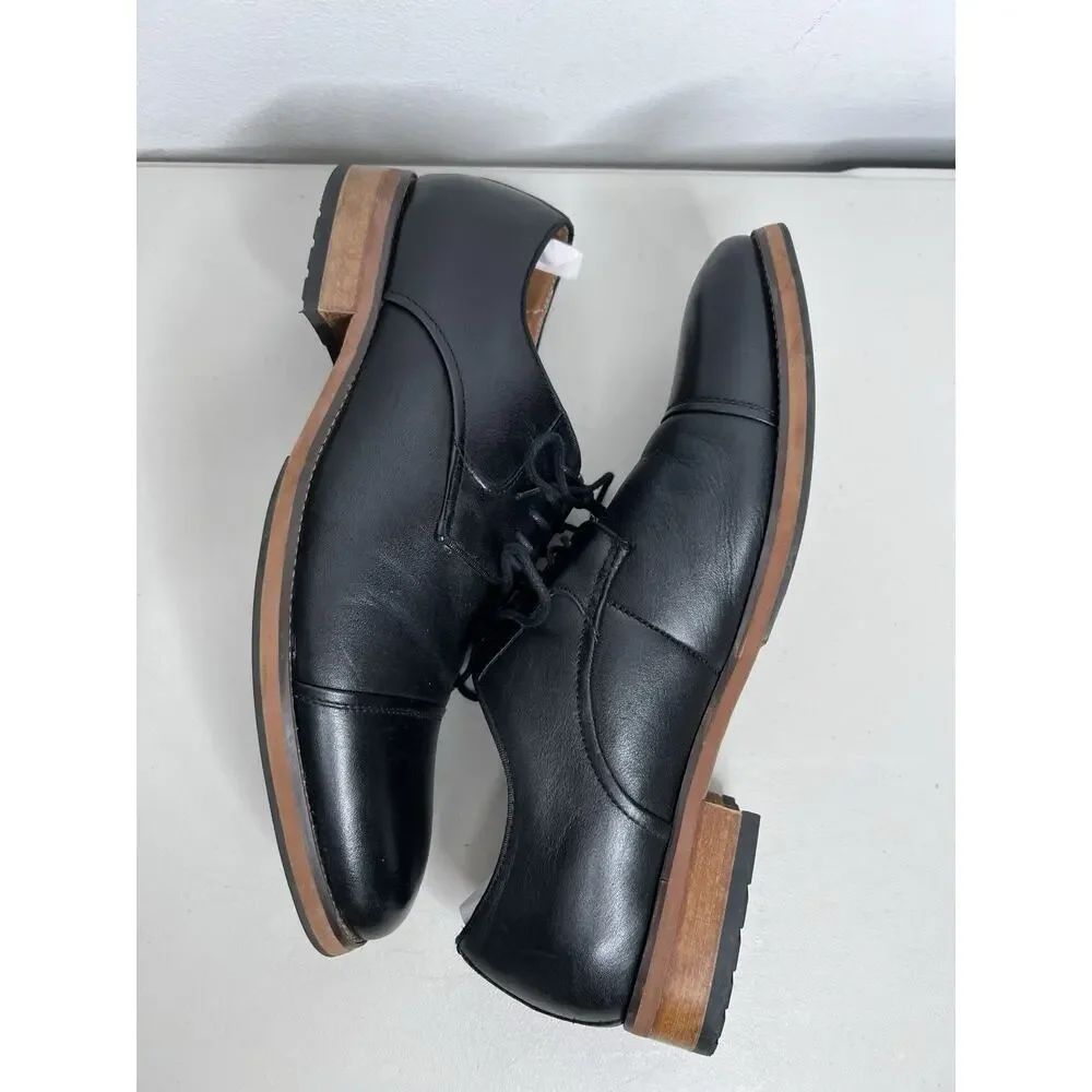 Florsheim Surge Cap Toe Oxford Men’s Black Leather Shoes Size 11D